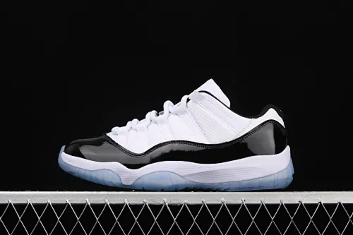 All categories Air Jordan Jordan series basketball shoes Air Jordan 11 X version Air Jordan 11 Low "Concord" AJ11 Joe 11 white and black genuine carbon 528895-153